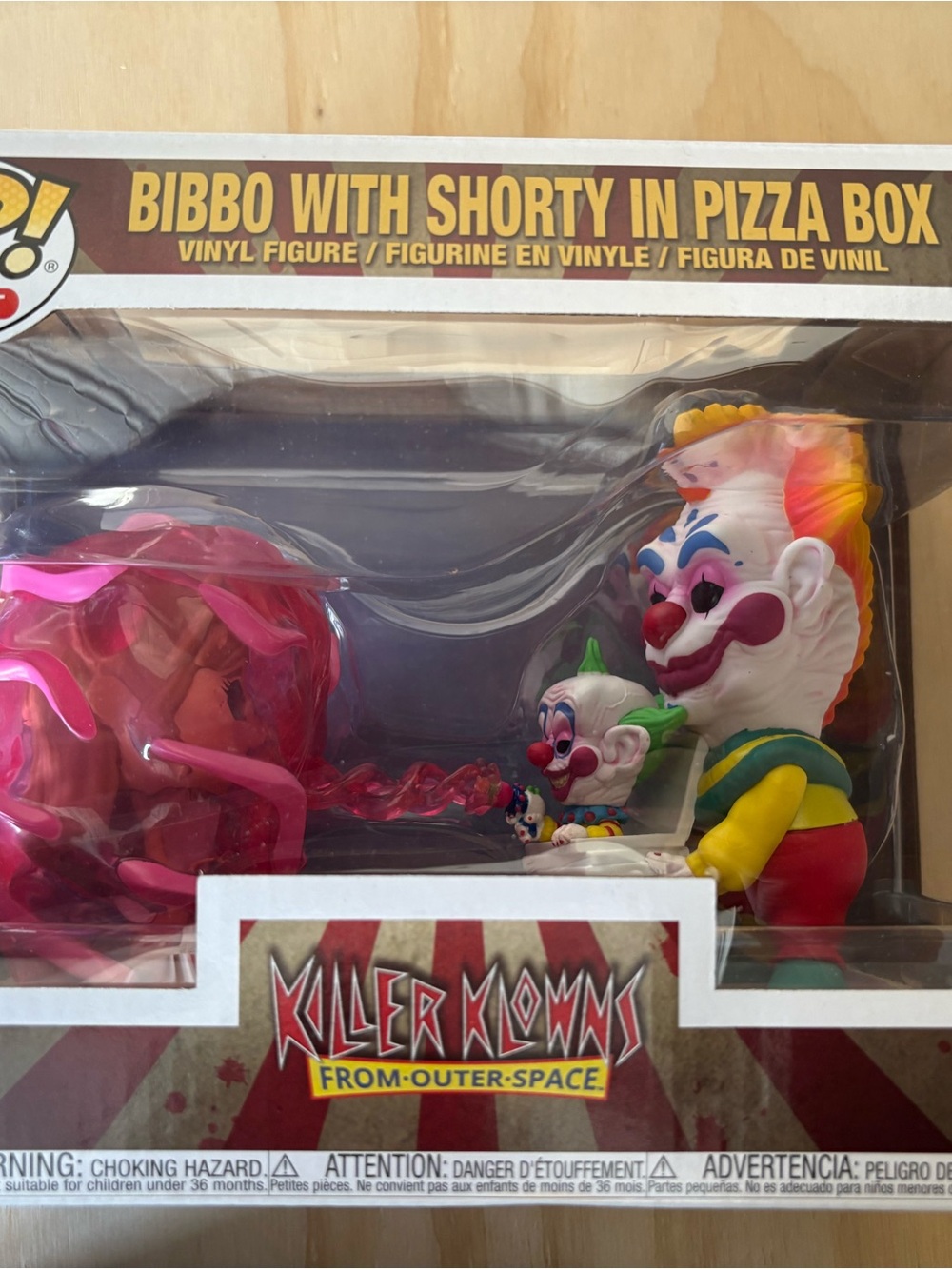Killer Klowns Bibbo with Shorty in Pizza Box Vinyl Figure - Multicolor